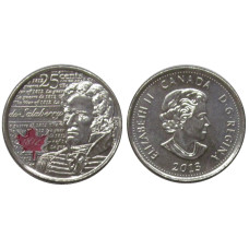 25 центов Канады 2013 г., Шарль-Мишель де Салаберри цветная
