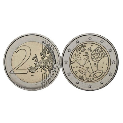 Новая монета 2 евро Мальты 2020г. Игры