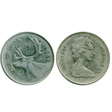 25 центов Канады 1968 г.,Олень