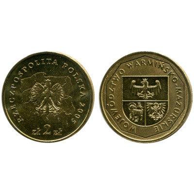 Монета 2 злотых Польши 2005 г., Варминско-Мазурское воеводство