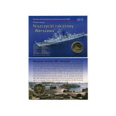 2 злотых Польши 2013 г., Ракетный эсминец "Варшава" (в открытке)