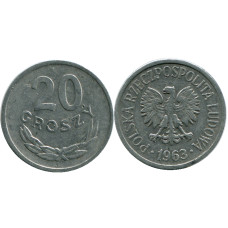 20 грошей Польши 1963 г.