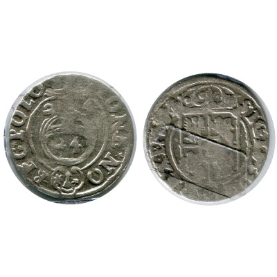 Серебряная монета Польский полторак 1624 г. 9