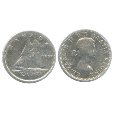 10 центов Канады 1957 г.