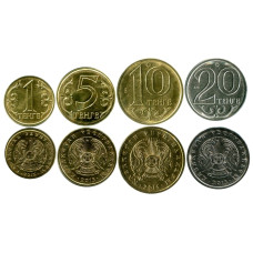 Набор из 4-х монет Казахстана 2015 г. (магнитные)