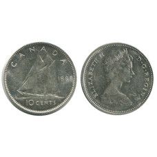 10 центов Канады 1968 г. серебро