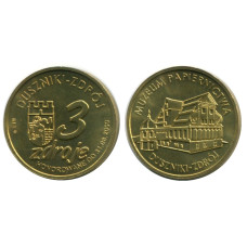 3 злотых Польши 2009 г., частный выпуск, Muzeum Papierniсtwa w Dusznikach Zdroju