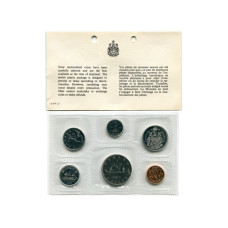 Набор из 6-ти монет Канады 1972 г.(в запайке)