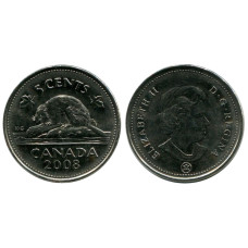 5 центов Канады 2008 г.