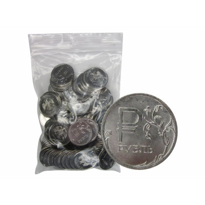 Монета 1 рубль 2014 г. Графическое изображение рубля 100шт ОПТ