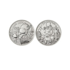 Набор монет 25 рублей 2017 г. Винни Пух и Три богатыря