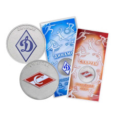 Набор 2 монеты 25 рублей 2025 г. Российский спорт - Динамо, Спартак