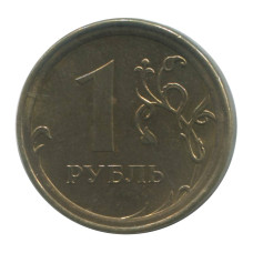 1 рубль на заготовке от 10 рублей 2017 г. ММД (в желтом металле) 1 рубль на заготовке от 10 рублей 2017 г. ММД (в желтом металле)