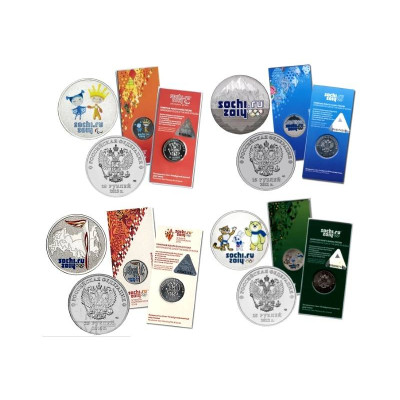 Набор из 4-х монет, Сочи - 2014 (в специальном исполнении)