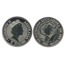 5 долларов Австралии 1991 г. Кукабарра