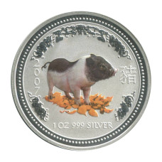 1 доллар Австралии 2007 г. Год Свиньи