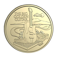 1 доллар Австралии 2025 г. Большие вещи Австралии - Большая золотая гитара (2 выпуск)