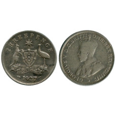 3 пенса Австралии 1927 г.