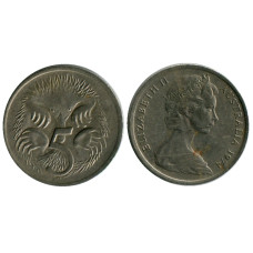 5 центов Австралии 1974 г.