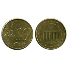 10 евроцентов Германии 2002 г. (F)