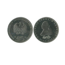 5 марок Германии 1981 г. Готтхольд Лессинг
