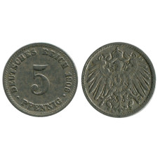 5 пфеннигов Германии 1906 г. (D)