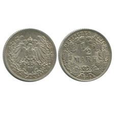 1/2 марки Германии 1915 г. (D)