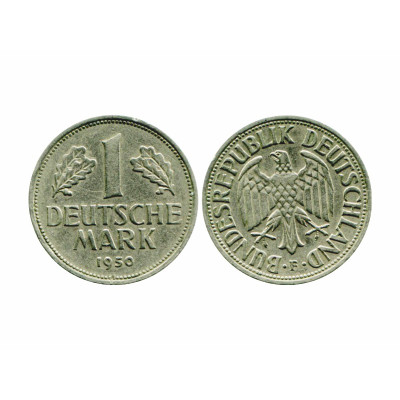 Монета 1 марка Германии 1950 г.  F