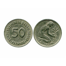 50 пфеннигов Германии 1950 г. F
