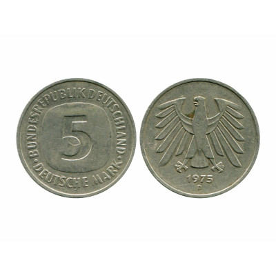 5 марок Германии 1975 г. D