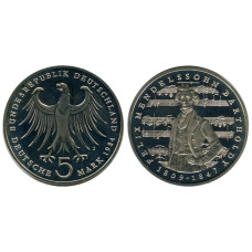 5 марок Германии 1984 г., 175 лет со дня рождения Феликса Мендельсон-Бартольди