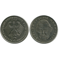 2 марки Германии 1990 г., (F) Людвиг Эрхард