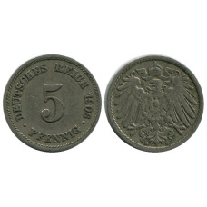 5 пфеннигов Германии 1906 г. (E)