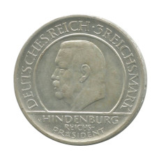 3 рейхсмарки Германии 1929 г. 10 лет Веймарской конституции (J)
