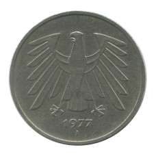 5 марок Германии 1977 г. (J)