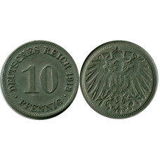 10 пфеннигов Германии 1912 г. (D)