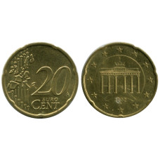 20 евроцентов Германии 2002 г. (G)