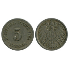 5 пфеннигов Германии 1906 г. (F)