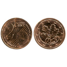 2 евроцента Германии 2009 г. (F)
