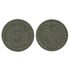5 пфеннигов Германии 1890 г. (А)