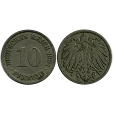10 пфеннигов Германии 1901 г. (A)