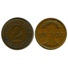 2 рентенпфеннига Германии 1924 г. (А)
