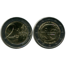 2 евро Германии 2009 г. 10 лет экономическому и валютному союзу (D)