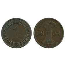 1 рейхспфенниг Германии 1934 г. (A)