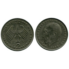 2 марки Германии 1970 г. (J) (Конрад Аденауэр)