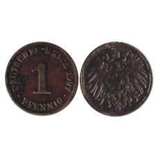 1 пфенниг Германии 1907 г. (А)