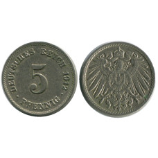 5 пфеннигов Германии 1912 г. (J)