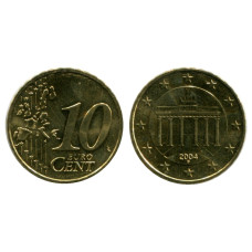 10 евроцентов Германии 2004 г. (F)