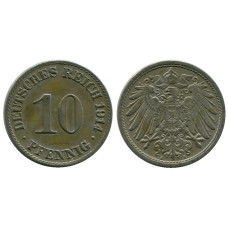 10 пфеннигов Германии 1914 г. (A)