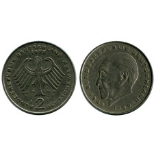 2 марки Германии 1973 г. (J) (Конрад Аденауэр)